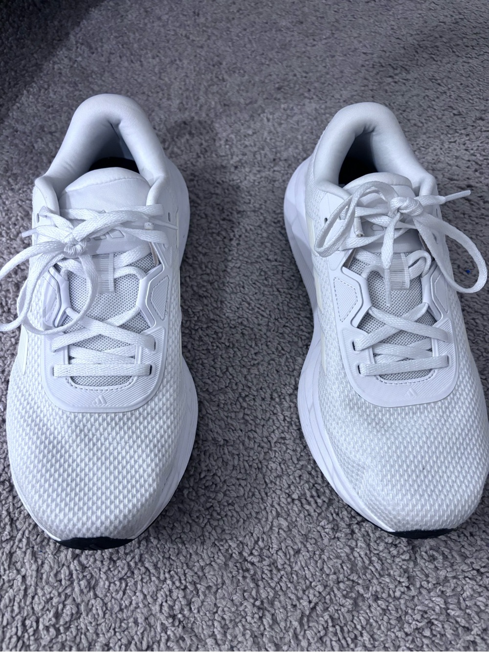 adidas Women's White Mesh Lace-Up Sneakers